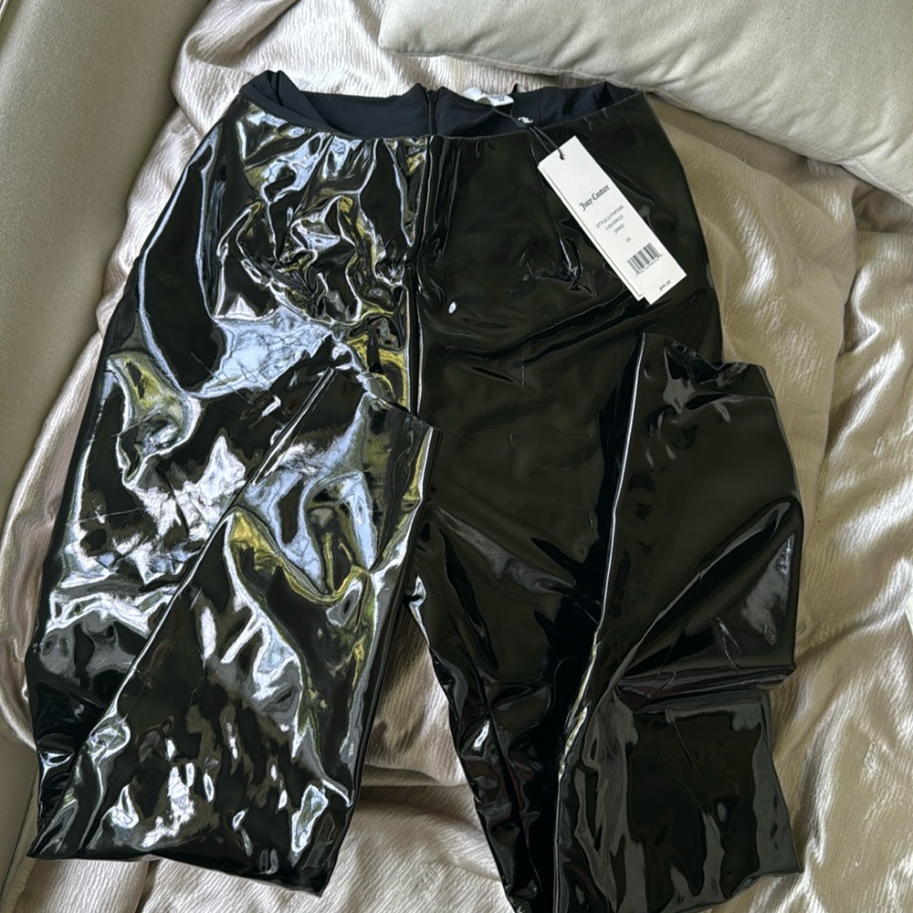 Juicy Couture NWT Liquorice Faux Leather Print Pants Style J1FNP2